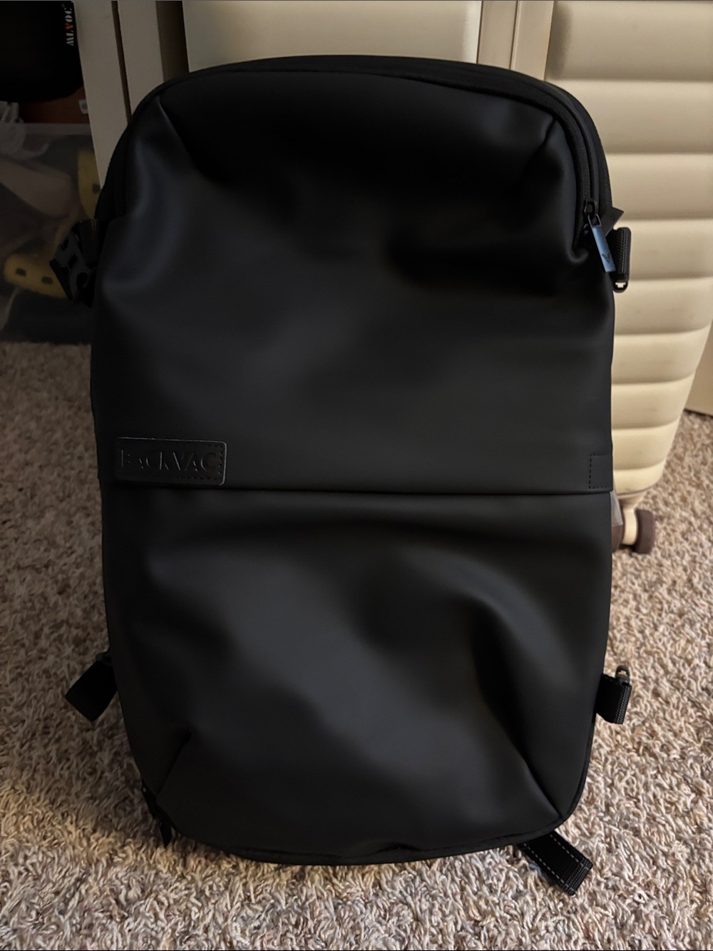 Minimalist Black Men's Waterproof Backpack